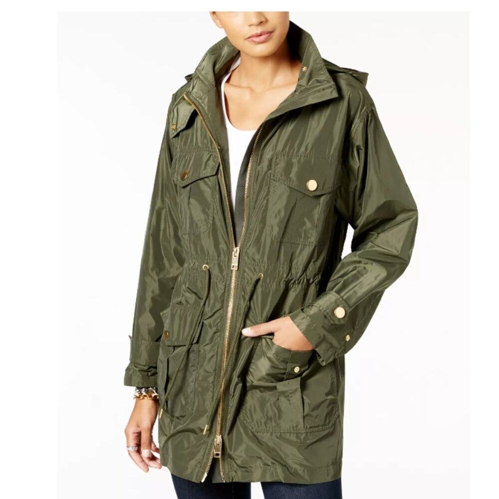 Michael Kors Hooded Anorak,  snap closures, size M